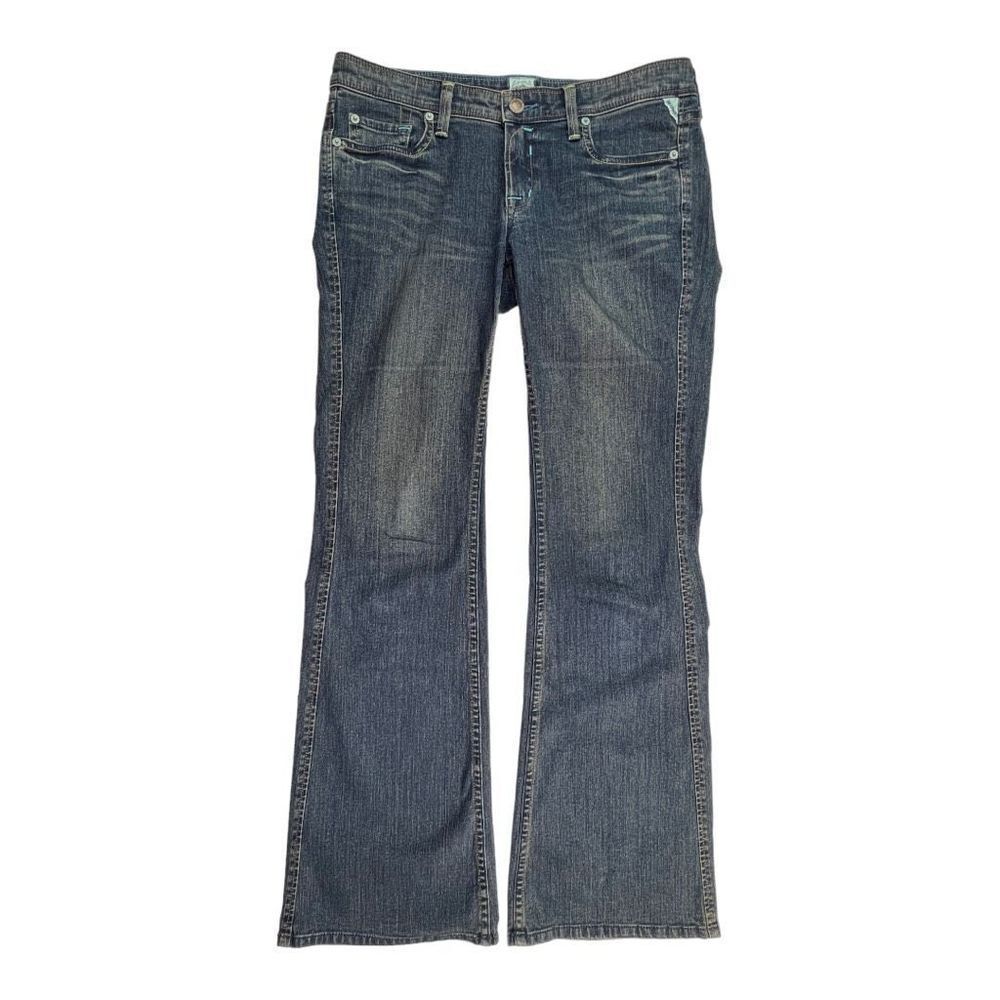 Brappers Women's Low Rise Stretch Bootcut Jean Blue Denim Light Wash VTG XL
